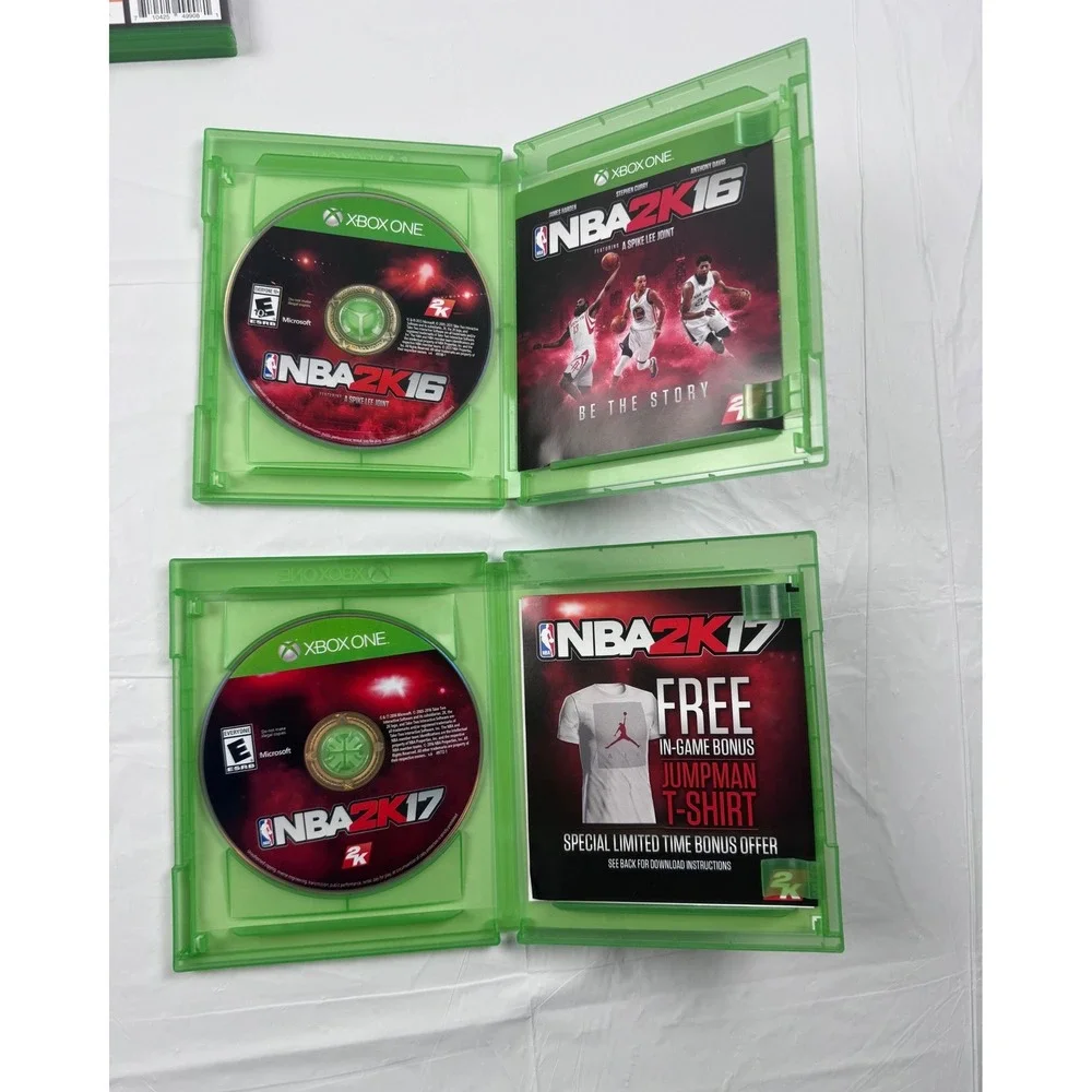 NBA 2K16 2K17 2K18 2K19 Xbox One Game Bundle Lot of 4 Basketball Sports 2K